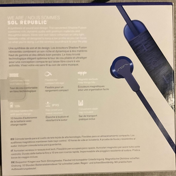 Shadow Fusion Wireless Earbud Headphones - Blue - Picture 2 of 3